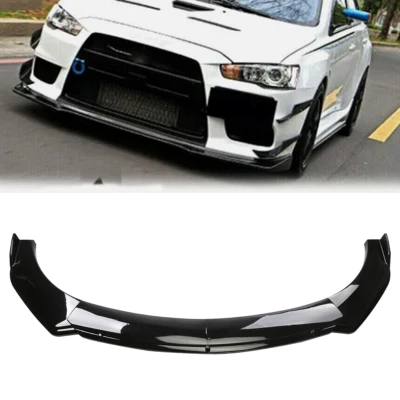 Glossy Black Front Bumper Lip Spoiler Splitter Body Kit FOR MITSUBISHI LANCER — 第 1/4 张图片