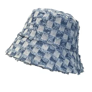 Denim Bucket Hat for Women Washed Packable Summer Beach Sun Hats Travel Bucke... - Picture 1 of 4
