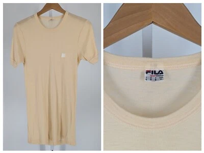 Футболка Fila винтажная 70-е 80-е шерсть нейлон итальянская вязка логотип как новая теннис спорт - Изображение 1 из 4