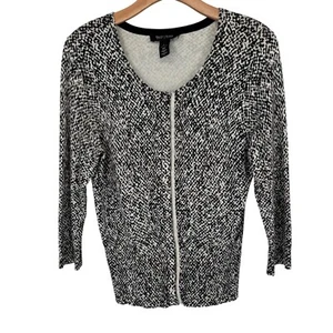 White House Black Market Womens pattern Cardigan Sweater size medium - Picture 1 of 12
