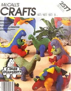 1980's McCall's Dinosaurs Package Pattern 2577 UNCUT - Picture 1 of 2