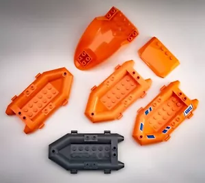 Lego 4x Bote de Goma 30086 1x Fuselaje de Avión 87616 Ladrillos Naranja Piezas 52031 - Imagen 1 de 4