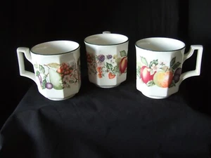 3 x Johnson Brothers Fresh Fruits Tea Coffee Mugs - Imagen 1 de 4