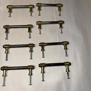 (8) 3" Ziehen Massives Messing & Schwarz Nickel Schublade Schrank Griffe - Bild 1 von 5