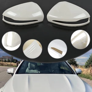 2pcs LH+RH Exterior Mirror Covers Accessories White For Benz W205 W213 W222 X253 - Picture 1 of 8