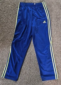 Vintage Adidas Blue/Lime Tearaway Pants Size Small  - Picture 1 of 11