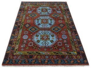 Multicolor Traditional Antique Look Multi Size Hand Tufted Rust Wool Area Rug - Picture 1 of 8