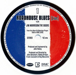 The Doors - Roadhouse Blues (Live) (7" Single, RSD, Ltd, White) - Imagen 1 de 1