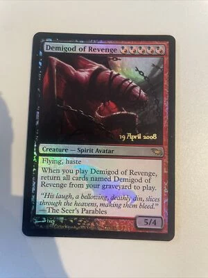 Demigod Of Revenge Prerelease Shadowmoor FOIL Stamp Excellent Magic MTG - Image 1 of 2