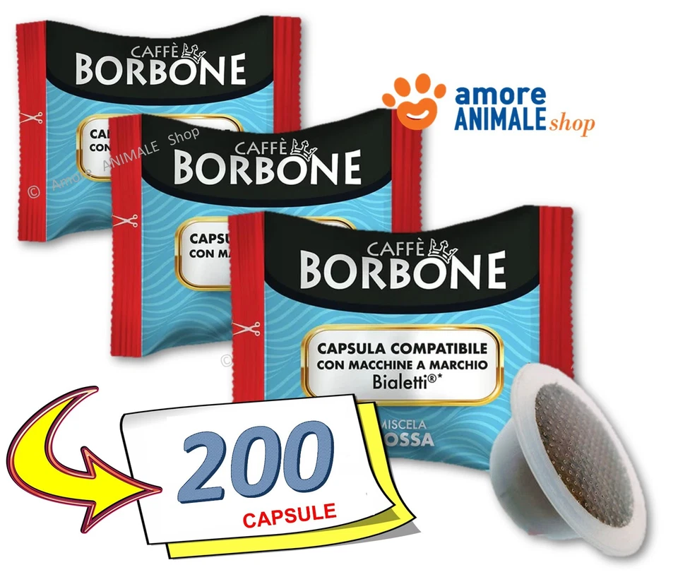 200 Capsules → Café Borbone Mélange ROUGE Compatible BIALETTI / OFFRE - Photo 1/1