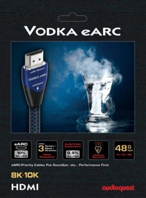 AudioQuest Vodka eARC HDMI Cable - 0.75 Meter - Brand New - Authorized Dealer - Image 1 of 4