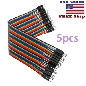 5 Stück 40 Stück 20 cm 2,54 mm Stecker auf Stecker Dupont Draht Farbe Jumper Kabel 1P-1P Arduino - Bild 1 von 1