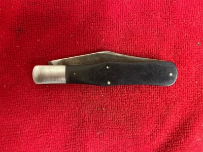 Cuchillo plegable vintage Kabar grande "botella de Coca-Cola" de una sola hoja con agarre de celuloide Foto 1 de 4
