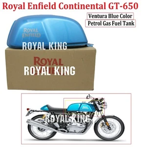 Royal Enfield "VENTURA AZUL GASOLINA GASOLINA TANQUE COMBUSTIBLE" Para Continental GT 650 - Imagen 1 de 9