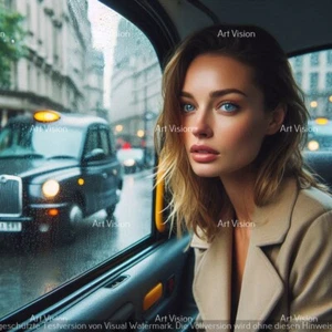 London - Taxifahrt - Original auf Leinwand 60x60cm - 2024 - Bild 1 von 1