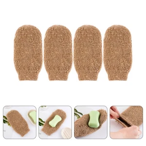 4 Pcs Jute Bath Gloves Miss Body Exfoliator Scrub Deep Exfoliating Scrubber - Bild 1 von 12