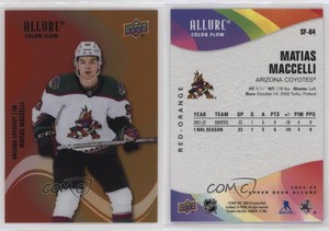 2022-23 Upper Deck Allure Color Flow Red Orange Matias Maccelli #SF-84 Rookie RC