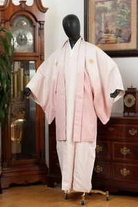 QUERIDO CONJUNTO KIMONO/HAORI JAPONÉS VAINILLA CONJUNTO HOMBRE AUTÉNTICO JAPÓN SAMURAI - Imagen 1 de 9