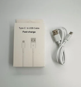 Neu versiegelt weiß Lade- & Datenkabel 3 Fuß, 1 m USB-C auf USB-A - Bild 1 von 3