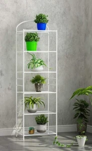 6 Tier Tower Metal Storage Shelving Unit Rack White HB-161213A-2 - Picture 1 of 11