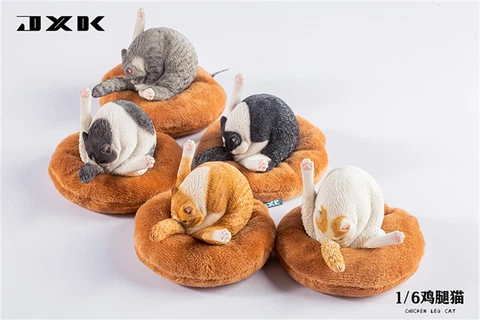 JXK 1/6 Chicken Leg Cat Model Animal Cute Funny Collector Decor Kids Gift Toy Cover