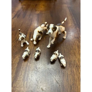 Bone China foxhound cane lotto di 7 - Foto 1 di 3