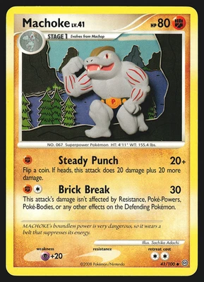Machoke 41/100 Diamond & Pearl Stormfront Pokemon Card MP - Image 1 of 2
