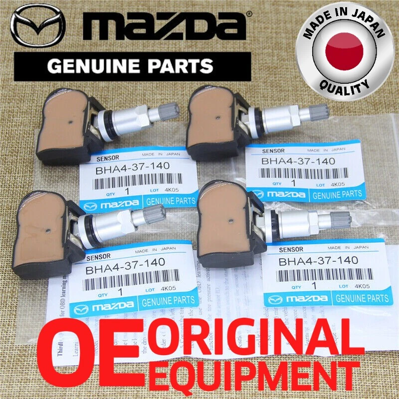 4 PIEZAS SENSORES DE PRESIÓN DE NEUMÁTICOS BHA437140 TPMS para Mazda 2 3 5 6 CX7 CX9 RX8 Miata Foto 1 de 4