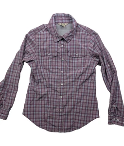 Duluth Hemd Damen XS Lila Rollriegel Langarm Knopfleiste Atmungsaktiv Nylon - Bild 1 von 11