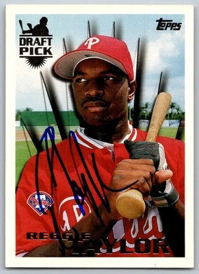 1996 Topps #240 Reggie Taylor SIGNED   Philadelphia Phillies - Image 1 of 2