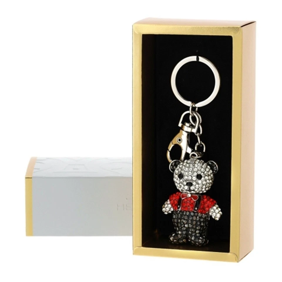 Hervit art. 30162 portachiavi gioiello orsetto metallo con strass 4,5x12cm - Immagine 1 di 1