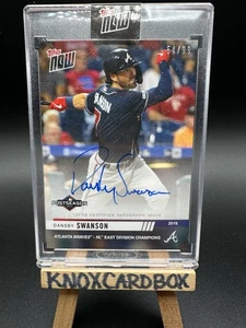 2019 TOPPS NOW Dansby Swanson Postseason Auto PS-27B Braves SP 54/99 Braves Cubs - Picture 1 of 2