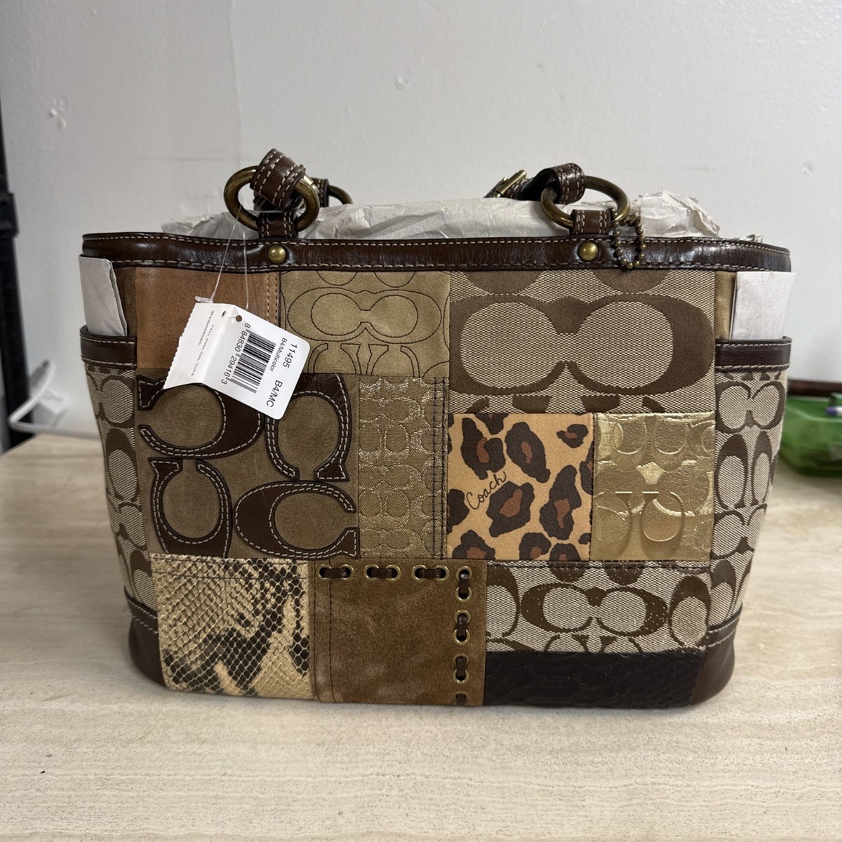 バッグ Coach Suede Masaic Patchwork Duffel RARE Coach Bags | Coach Suede Leather Mosaic Patchwork Duffle