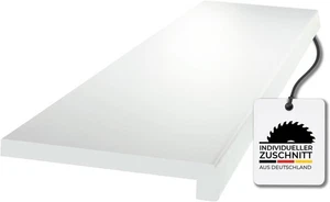 MDF Innen Fensterbank mit Tropfkante weiß 0,6 mm CPL inkl. ABS Kante bis 2 meter - Bild 1 von 4