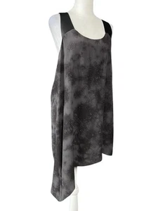 Eileen Fisher Shirt Womens Large Asymmetrical Silk Leather Strap Cami Tank Top - Picture 1 of 17
