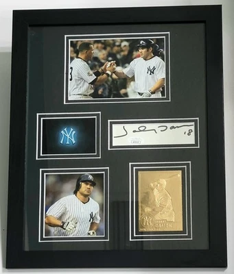 JOHNNY DAMON AUTOGRAPHED AUTHENTIC Signed FRAMED MLB YANKEES Photo PSA JSA COA - Image 1 of 3