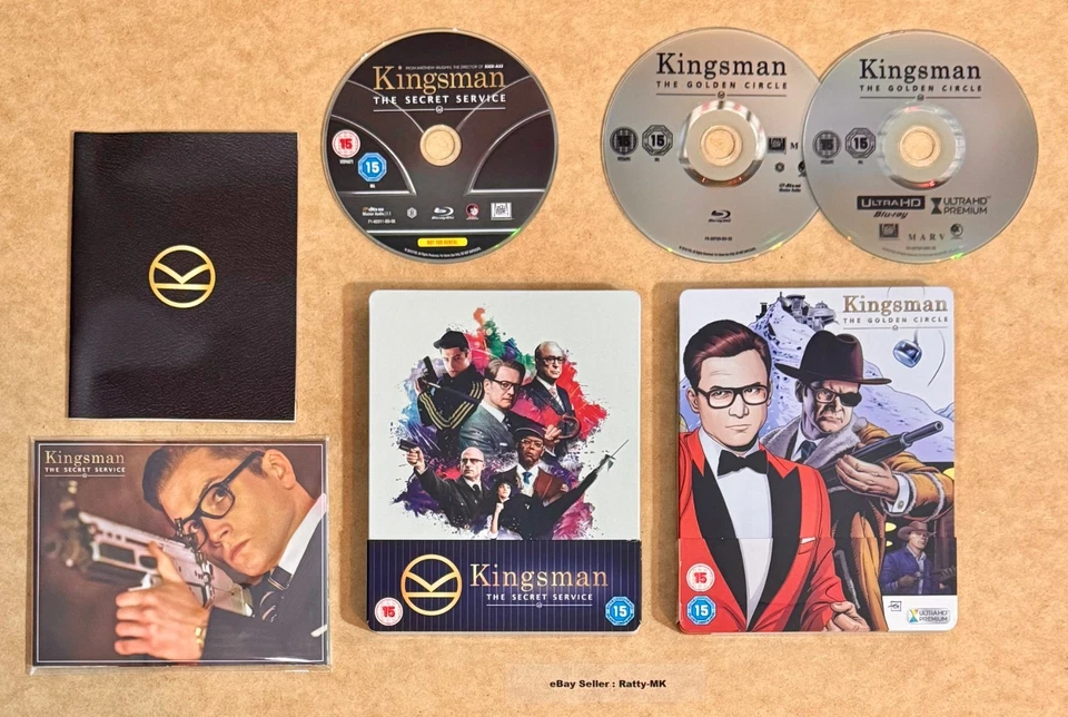 KINGSMAN COLLECTION - UK EXCLUSIVE BLU RAY STEELBOOK (READ DESCRIPTION) - Image 1 of 4