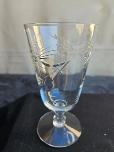 Vintage Cambridge Tempo 2 Eistee Kelch geschliffenes Glas Kristallschliff 1029 Stiel 3700 - Bild 1 von 7