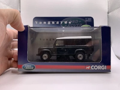 Vanguards Corgi 1:43 Land Rover Defender Van Epsom Green VA09701 - Image 1 of 4