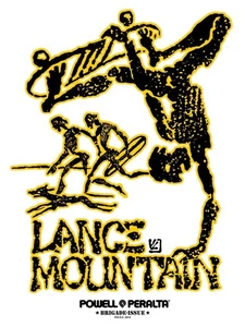 Powell Peralta LANCE MOUNTAIN Skateboard Sticker 4.5" magenta - Picture 1 of 1