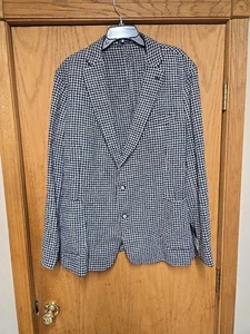 Neu Herren Stafford Marine Kariert Sport Mantel Anzug Jacke Gr. 50 Regular - Bild 1 von 6