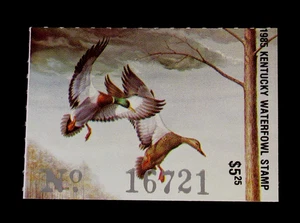 US Duck Stamp Sc 1 Kentucky Waterflow 5.25 Dollar 1985 Mint MNH - Picture 1 of 2