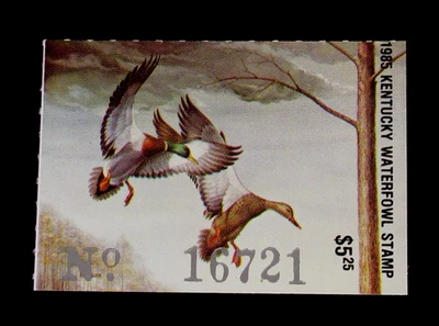 US Duck Stamp Sc 1 Kentucky Waterflow 5.25 Dollar 1985 Mint MNH - Image 1 of 2