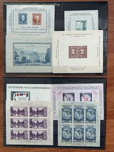 UNITED STATES 1934 - 1966 8 Convention & International Philatelic Exhibition Min - Picture 1 of 3
