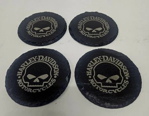 Harley Davidson coaster set of 4.  Willie G Skull - Picture 1 of 3