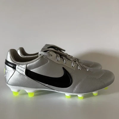 Nike Mens 8.5 Premier 3 Firm Ground Soccer Cleat Metallic Silver/Volt HM0265-008 - Image 1 of 4