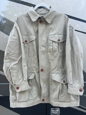 Vintage 90s GAP chore work outdoorsman country khaki jacket S utility preppy - Image 1 of 4