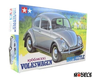1966 Model Volkswagen 1300 BEETLE Maggiolino Tamiya 24136 1/24 Plastic Model Kit - Foto 1 di 2
