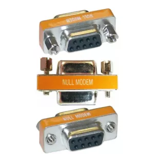 10pk/pack DB9 Female~F Null/Nul Modem Serial RS232 cable gender changer Adapter - Picture 1 of 1