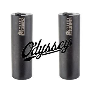 Odyssey MPEG 14mm BMX Bike Chromoly Pegs (Pair) w-3/8" Adaptor - Picture 1 of 3